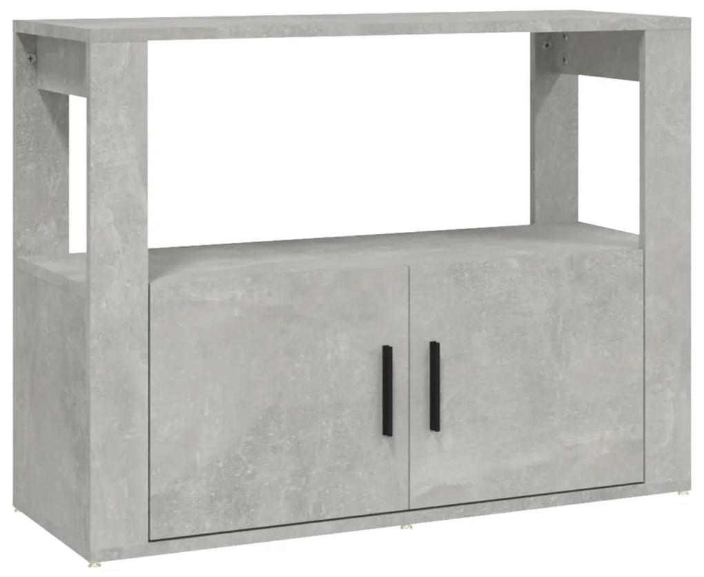 819456 vidaXL Servantă, gri beton, 80x30x60 cm, lemn prelucrat