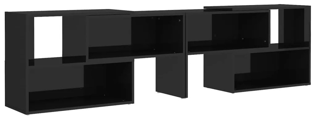 808366 vidaXL Comodă TV, negru extralucios, 149x30x52 cm, PAL