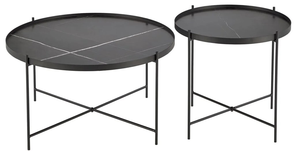 Set 2 buc. măsuțe de cafea Julie (negru). 1092451