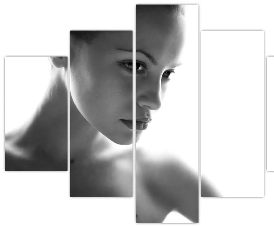 Tablou - Portretul femeii, alb- negru (150x105 cm)