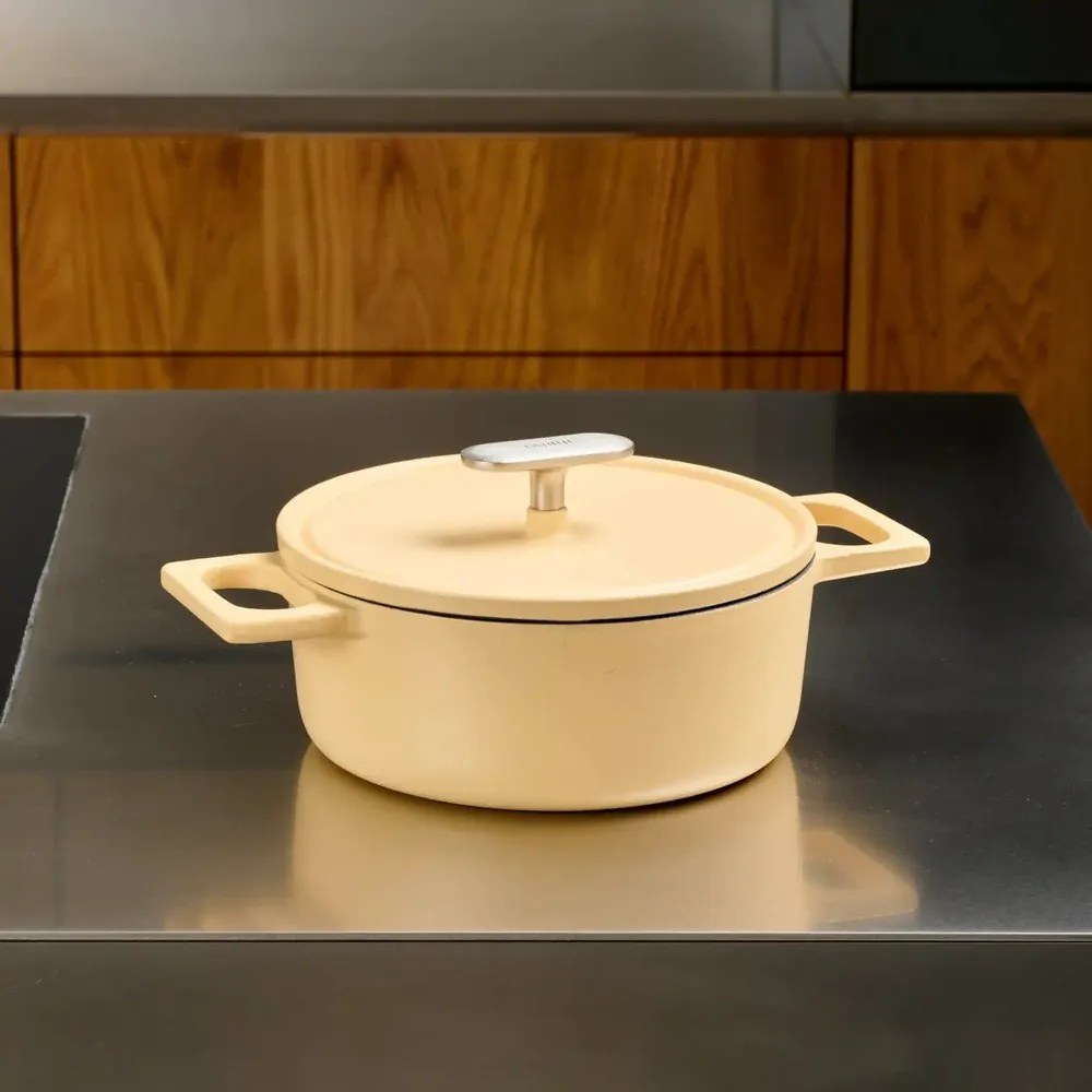 Cratiță cu capac din fontă 2 l adecvată pentru plita cu inducție Mattia 3.0 – FABINI