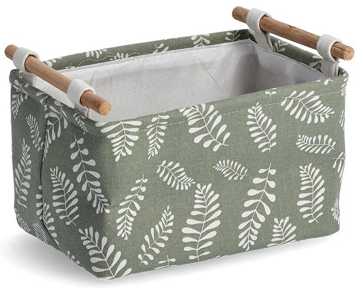 Cos depozitare, bumbac, motiv frunze