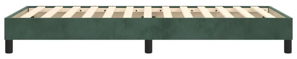Cadru de pat box spring, verde inchis, 90x200 cm, catifea Verde inchis, 25 cm, 90 x 200 cm