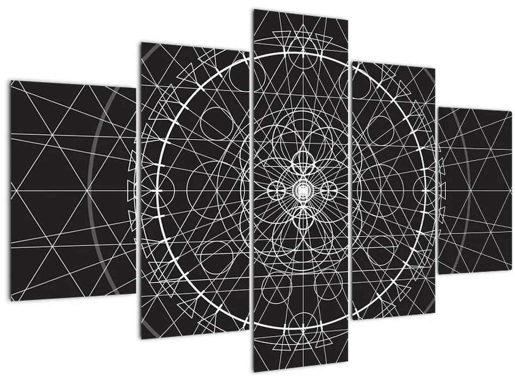 Tablou - Abstracție cu ceas (150x105 cm)