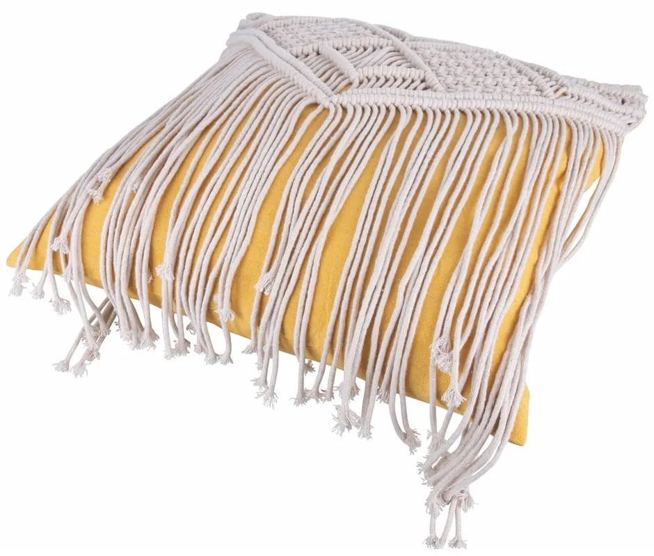 Pernă decorativă din material textil 45x45 cm Macrame – VDE Tivoli 1996