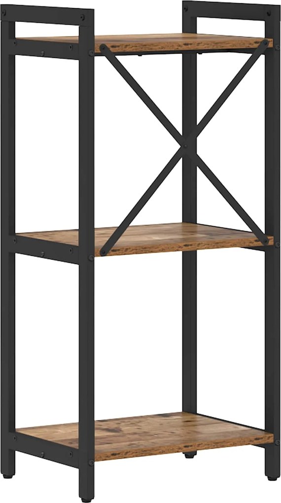 vidaXL Raft pentru cărți Lemn vechi 40 x 30 x 85 cm Lemn compozit