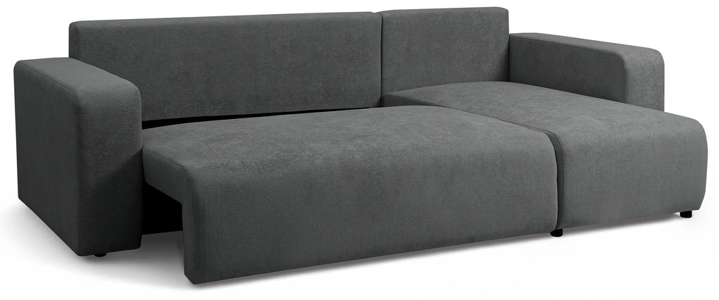 Colțar extensibil Avia Mini universal - grafit țesătură boucle Gerra 120