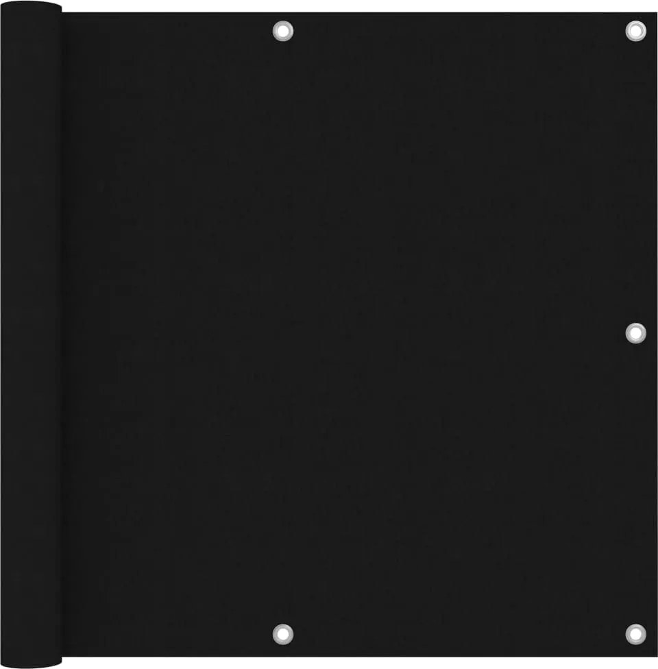 vidaXL Paravan de balcon, negru, 90 x 500 cm, țesătură oxford