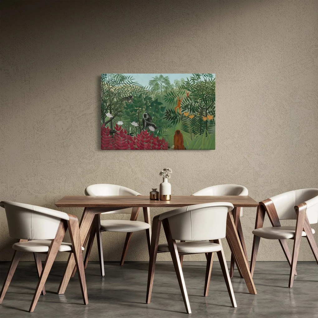 Tablou - Henri Rousseau, Tropical Forest with Monkeys, reproducere (90x60 cm)
