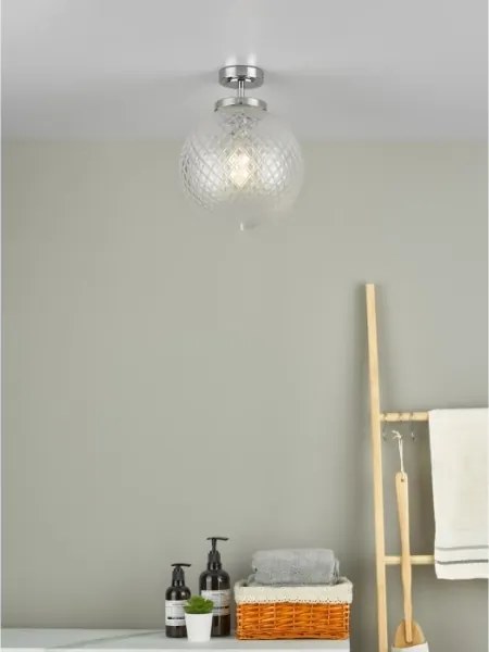 Där Lighting WAY0150 - Plafonieră pentru baie WAYNE 1xE27/40W/230V crom