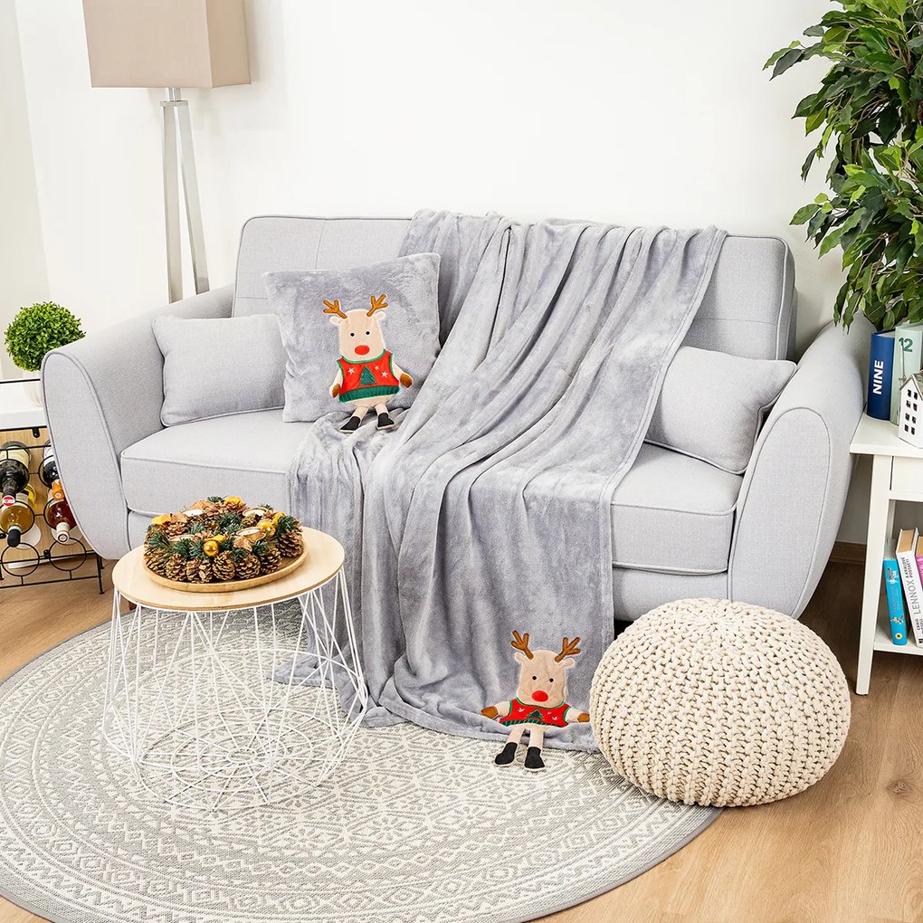 Pătură de Crăciun 4Home Xmas Reindeer, 150 x 200cm