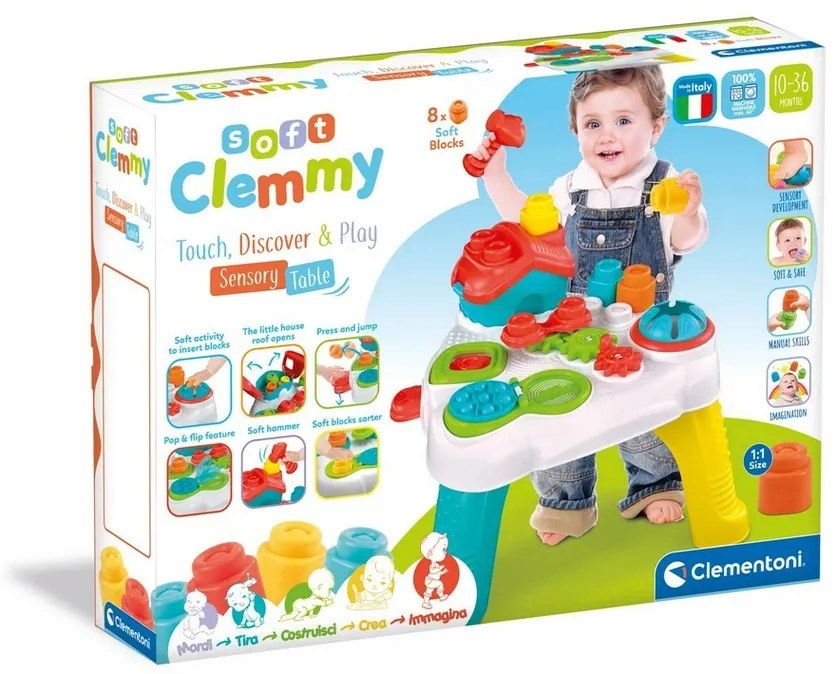 Clementoni Clemmy baby veselă masă de joacăsenzorială