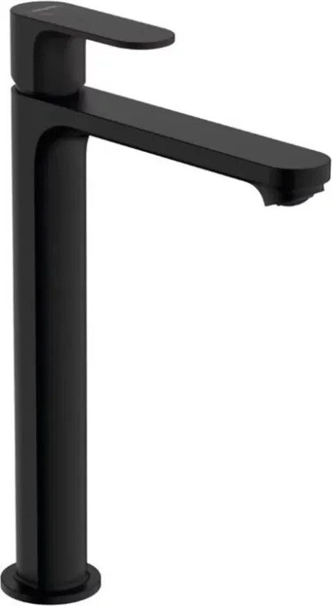 Baterie lavoar inalta Hansgrohe Rebris S 240 negru mat cu ventil Pop-Up