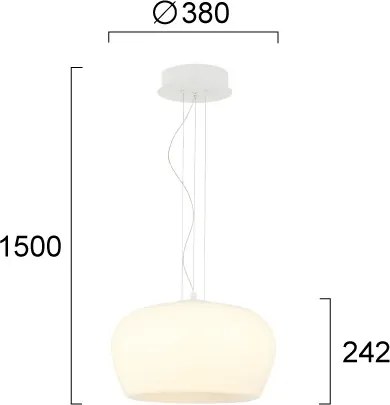 Candelabru LED suspendat pe cablu NADIA LED/20W/230V alb