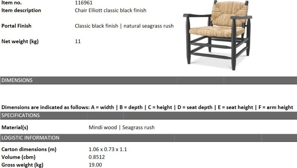 Scaun LUX design natural Elliott