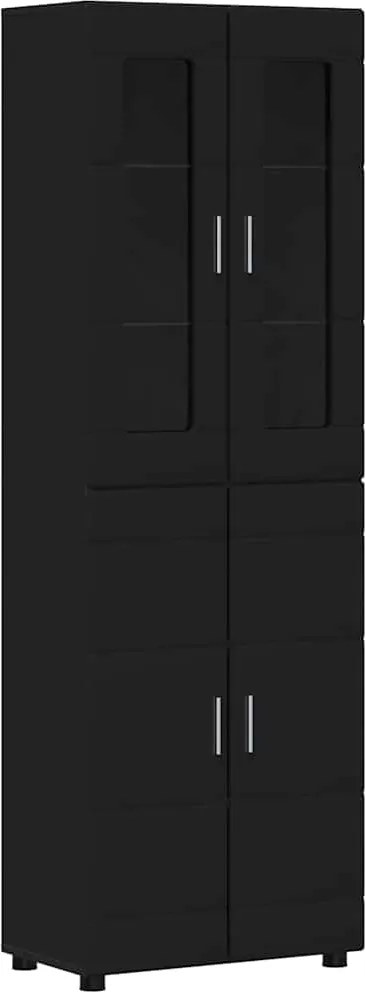 vidaXL Bufet cu raft FLORIN Negru 60 x 35 x 182 cm Lemn compozit