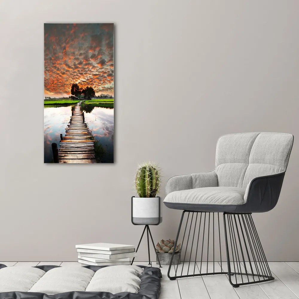 Tablou pe pânză canvas Pod de lemn