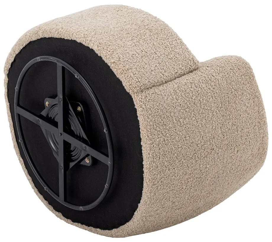 Fotoliu bej cu tapițerie din țesătură bouclé Bocca – Bloomingville