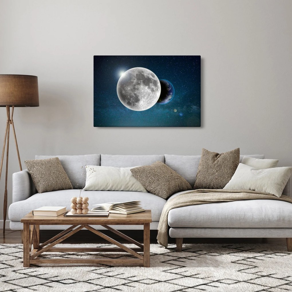 Tablou - Pământul în eclipsa de lună (90x60 cm)
