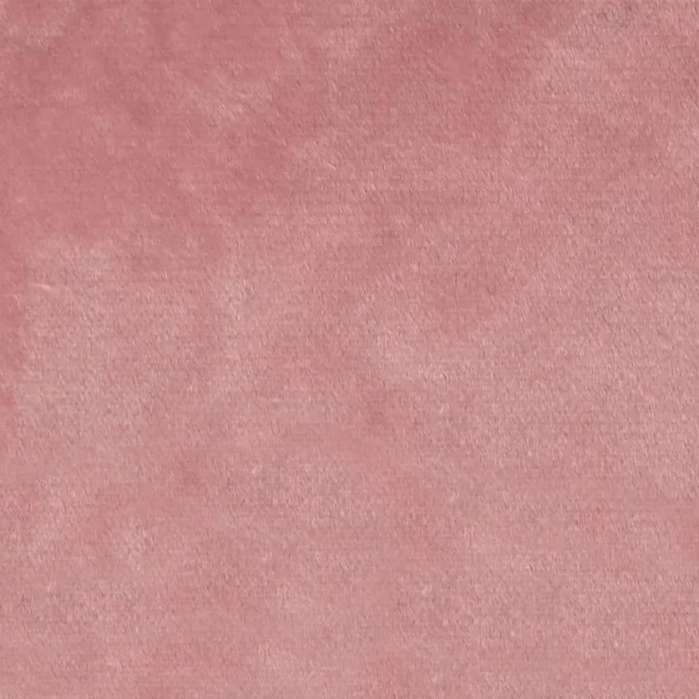 Scaune de bucatarie, 6 buc., roz, catifea 6, Roz