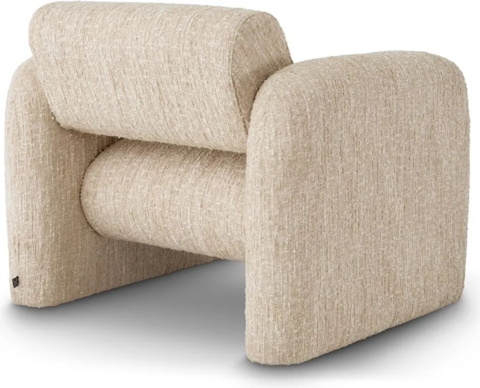 Fotoliu modern LUX Vesper, Boucle sonata cream