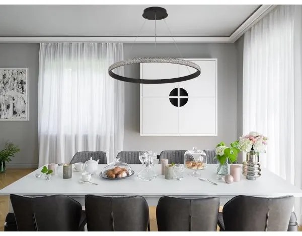 Lustră LED dimabilă pe cablu LED/55W/230V 3000-6500K + telecomandă