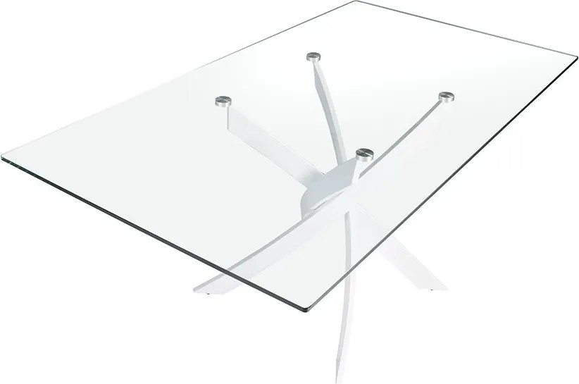 Masa dreptunghiulara design modern Veola alb, 140x95cm