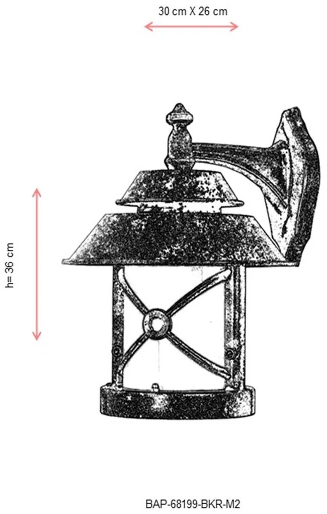 Aplica de perete exterior M2 Maro 30x26 cm