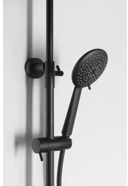 Sapho - Set de duș SOLARIS cu baterie, negru mat