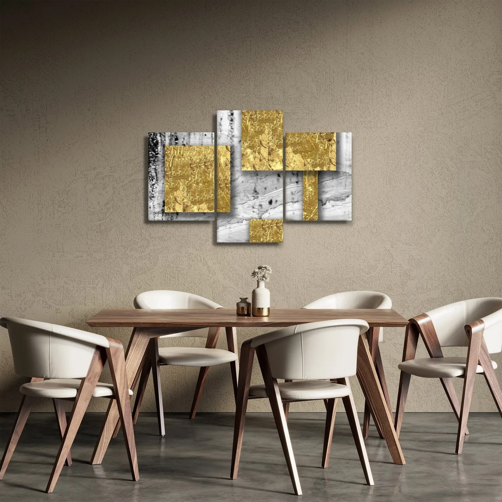 Tablou - Pătrate de aur N⁰3 (90x60 cm)