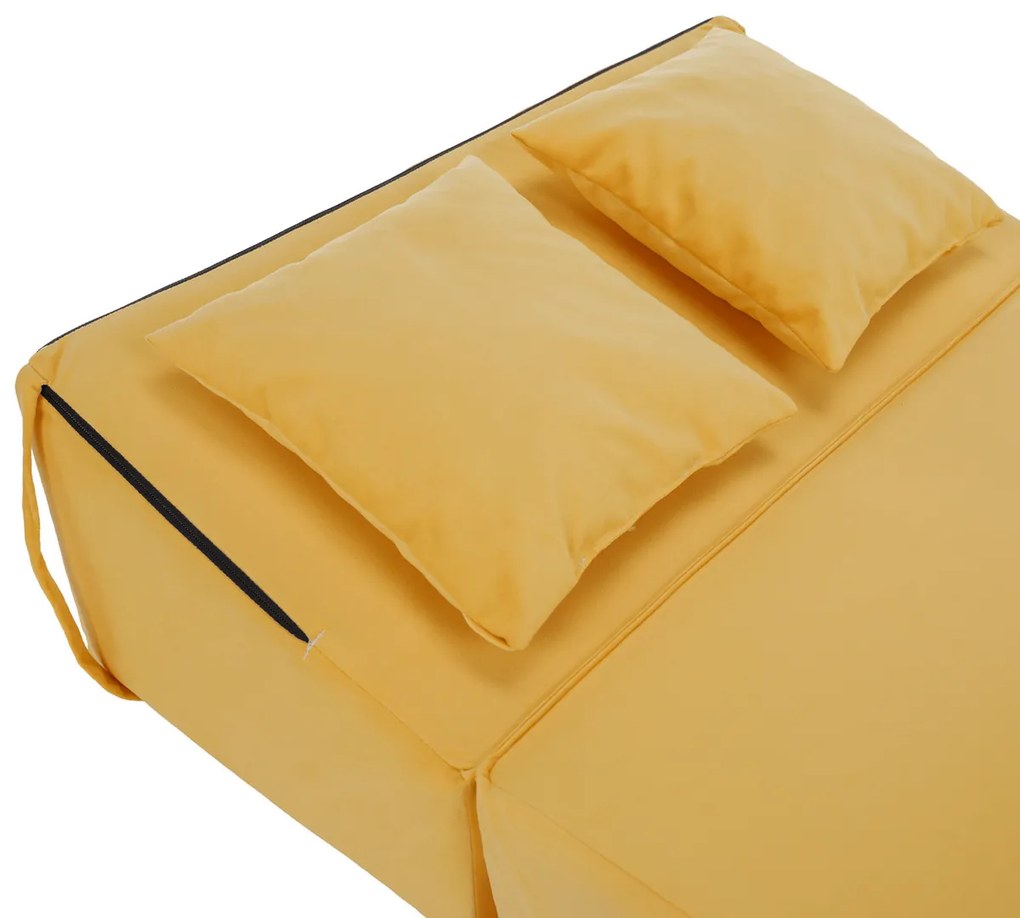 Scaun pliant/saltea PELOS, galben