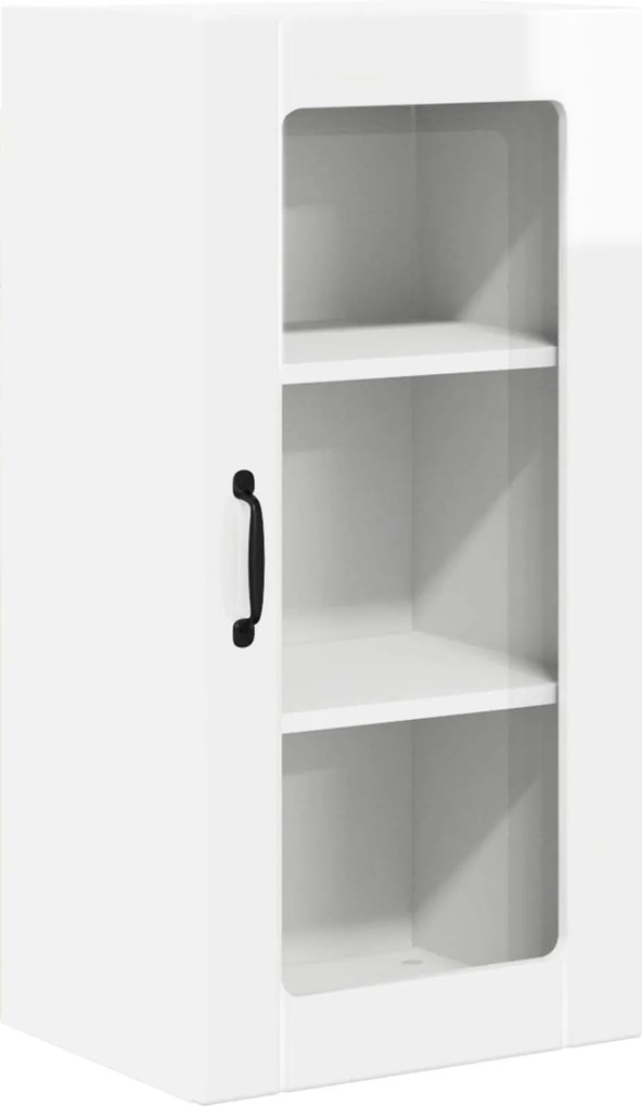 vidaXL Dulap de bucătărie Alb lucios 40 x 31 x 80 cm Lemn compozit