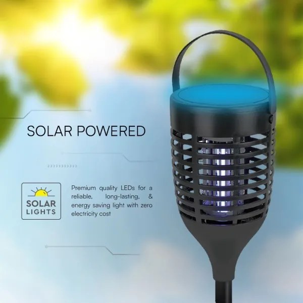 Lampa solară LED anti-insecte 1,3W/3,7V IP24, acoperire 20 m