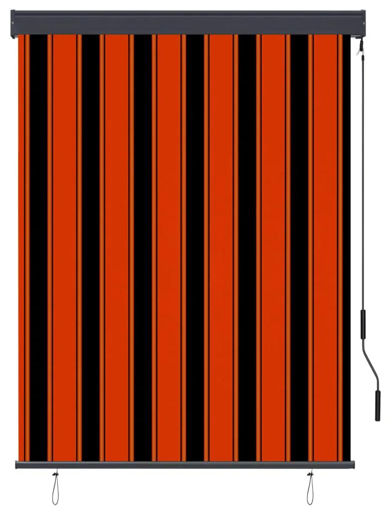 Jaluzea tip rulou de exterior, portocaliu si maro, 120 x 250 cm portocaliu si maro, 120 x 250 cm