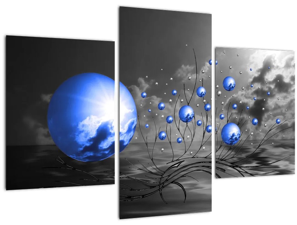 Tabloul bilelor albastru închis (90x60 cm)