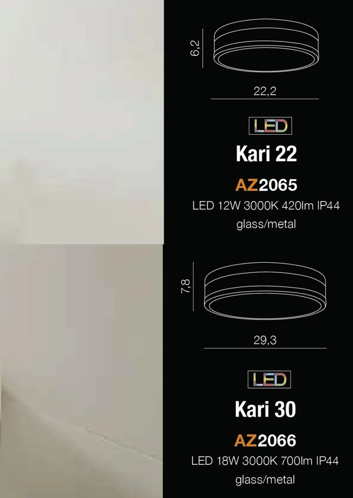 Plafoniera LED pentru baie Kari 22