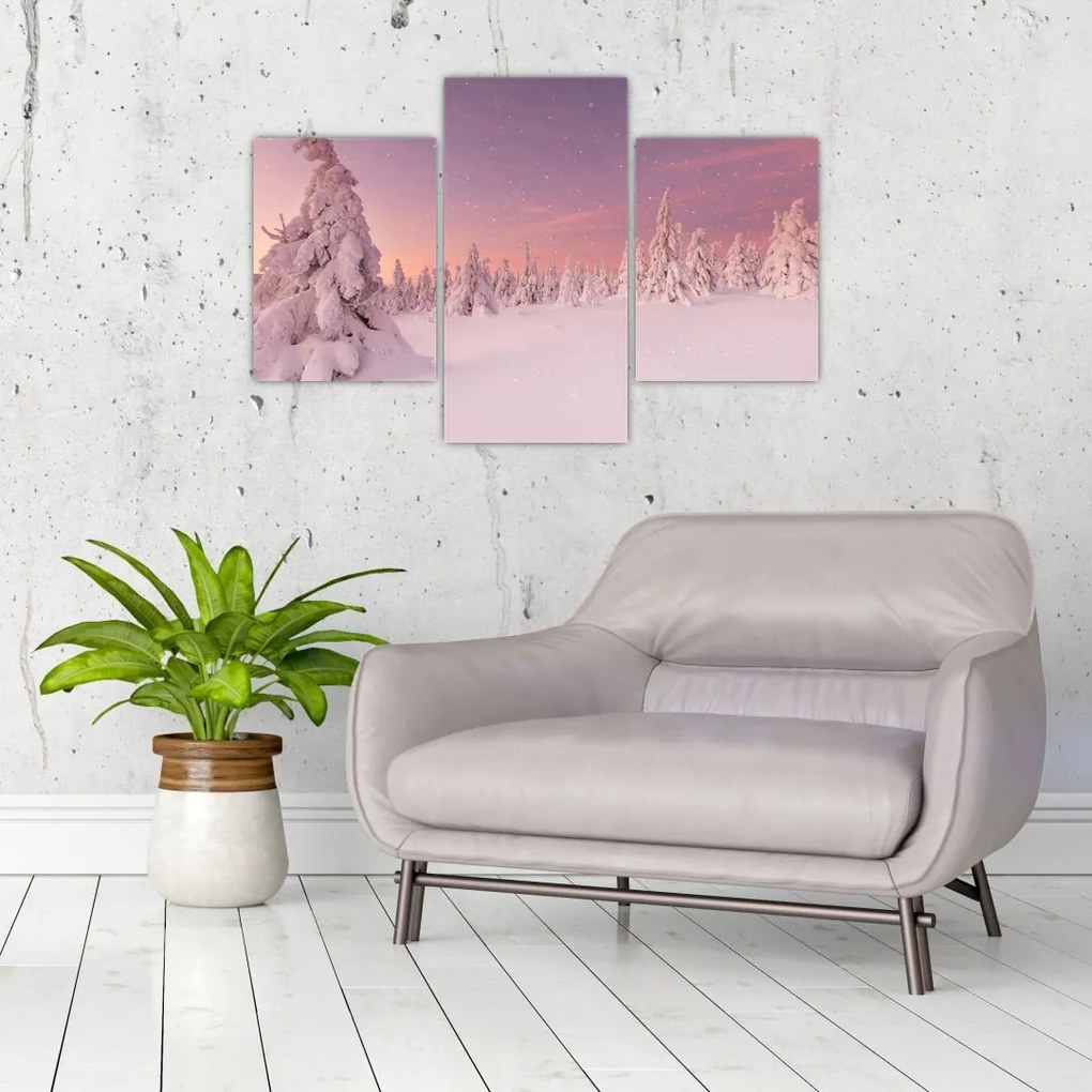 Tablou - Copaci sub așternut de zăpadă (90x60 cm)