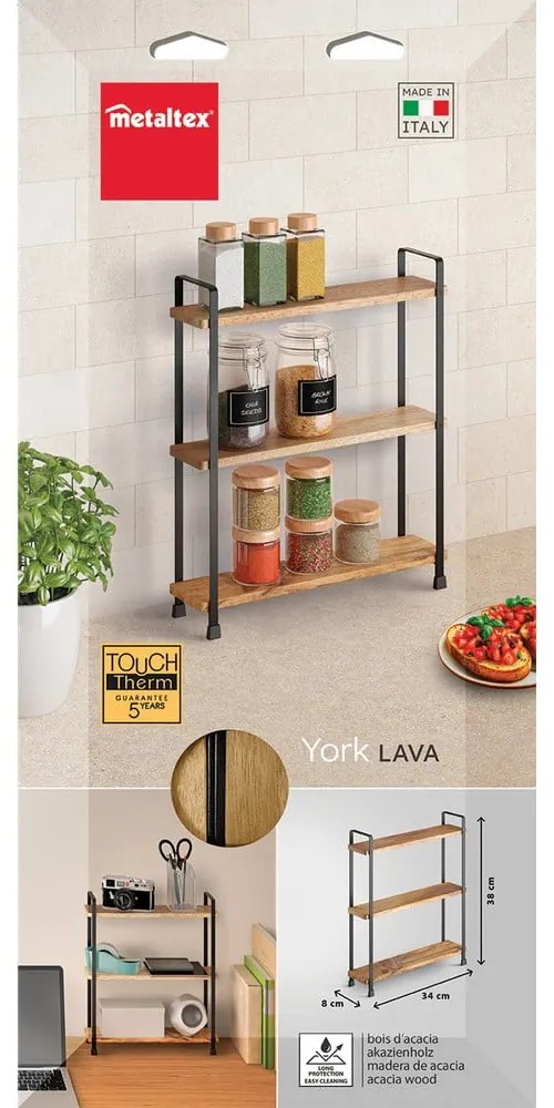 Organizator pentru mirodenii din lemn York – Metaltex