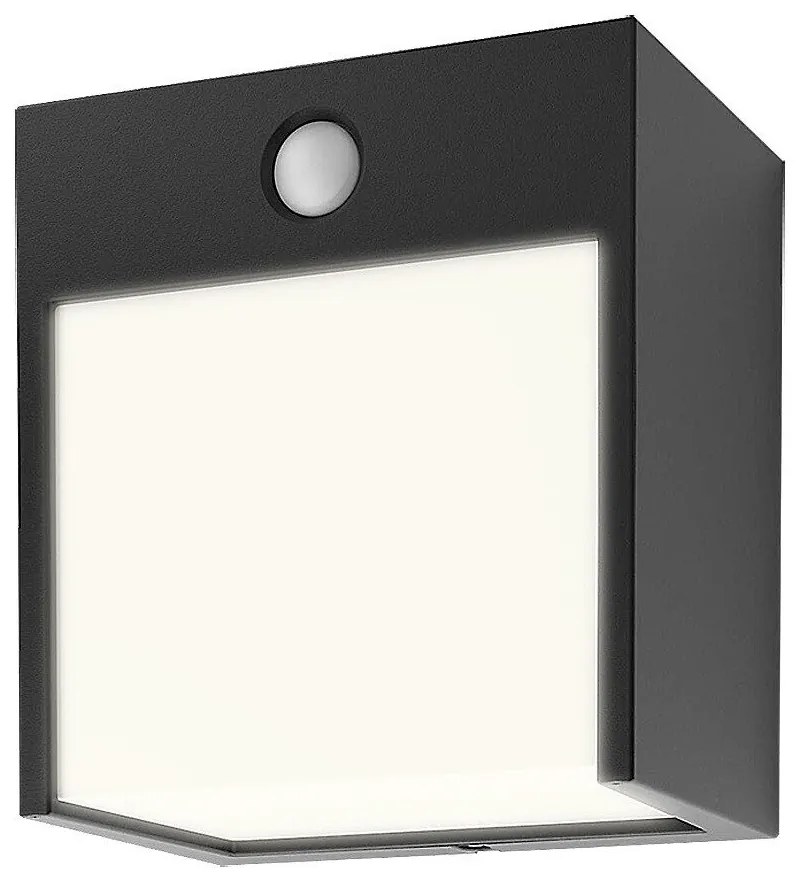 Aplica de perete pentru iluminat exterior cu senzor de miscare IP54 Balimo negru mat