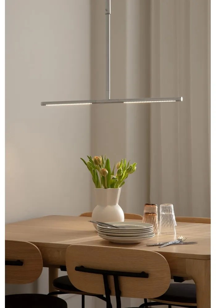 Lustră argintie LED din metal cu abajur din metal Omni Ceiling – UMAGE