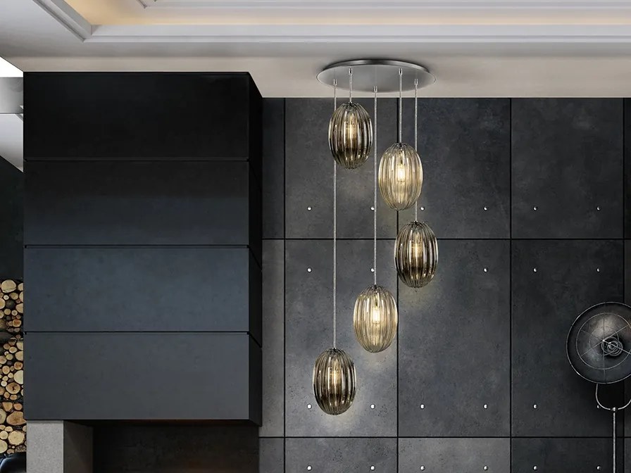 Lustra cu 5 Pendule design modern decorativ Ovila SV-752268