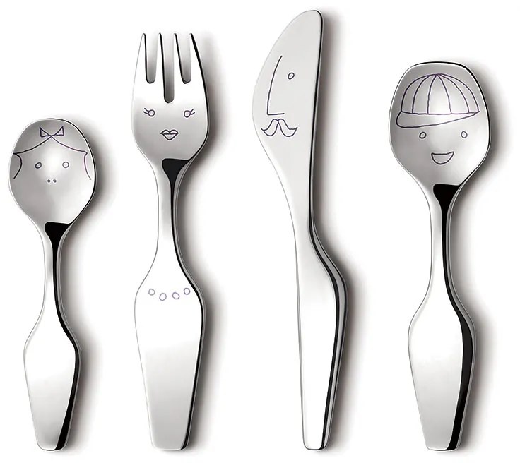 Tacâmuri pentru copii Twist family, 4 buc - Georg Jensen