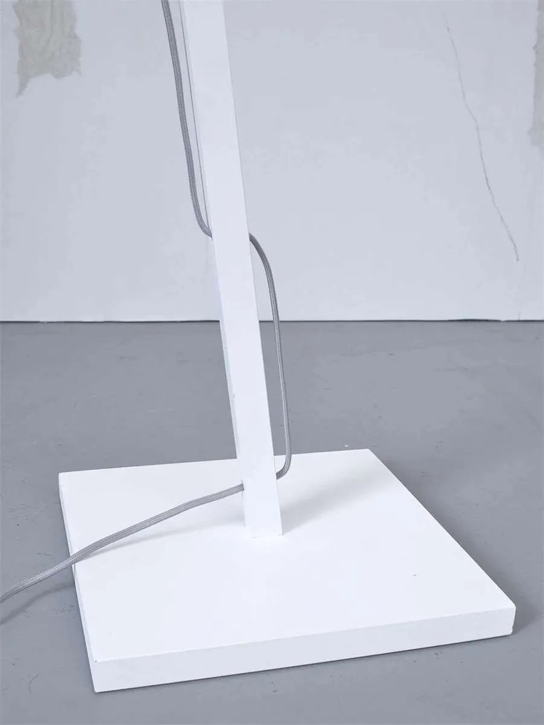 Lampadar eco din bambus cu ratan Tanami L white/disc, nat