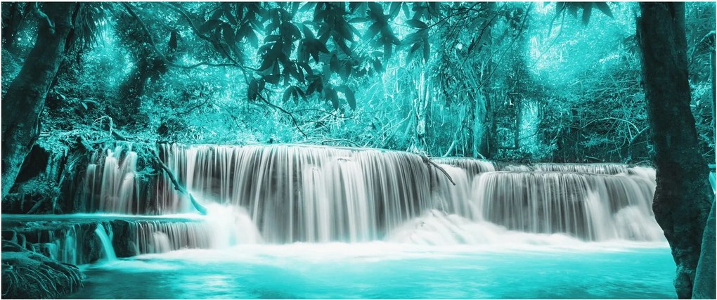 Tablou - Cascada albastră (120x50 cm)