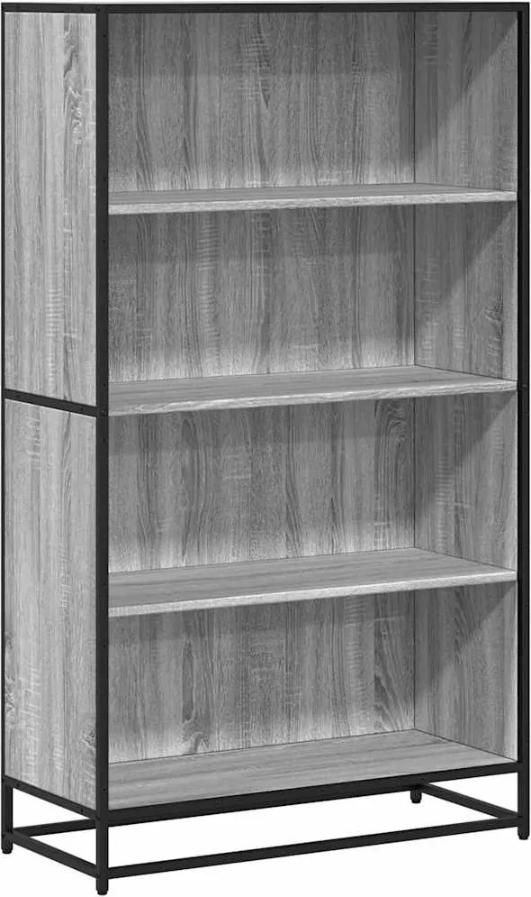 vidaXL Bibliotecă, gri sonoma, 80,5x35x139 cm, lemn prelucrat