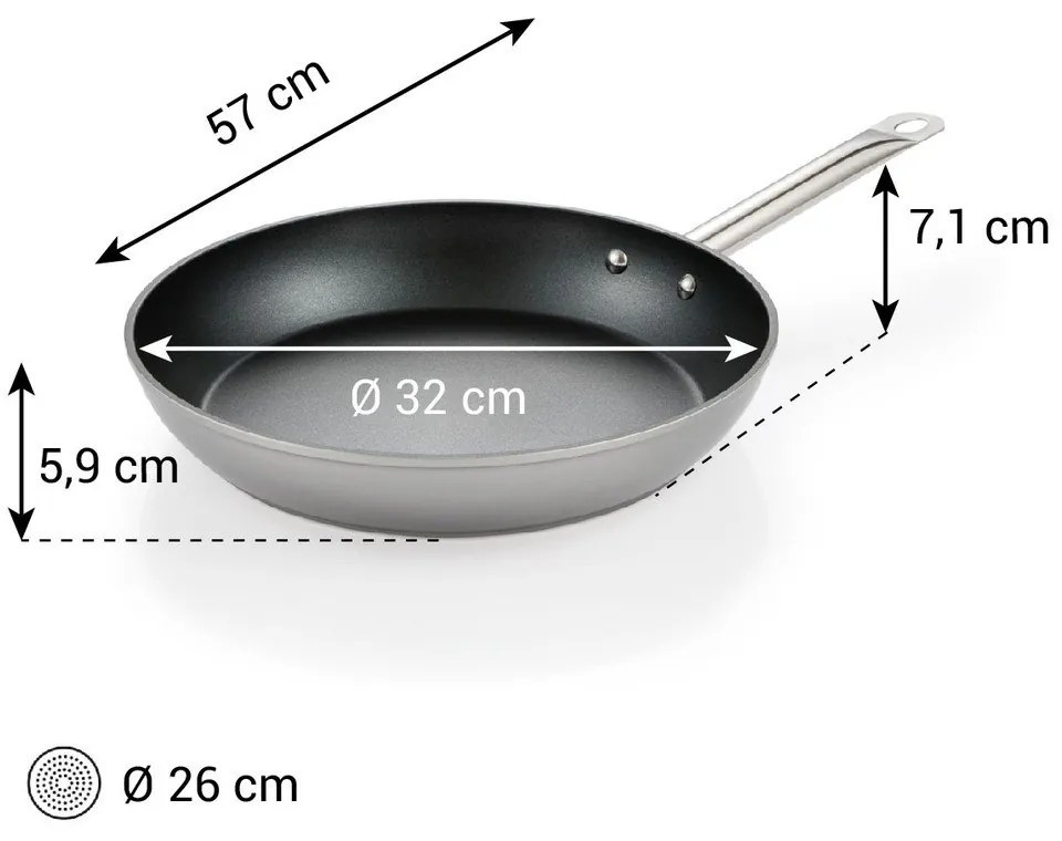 Tigaie cu suprafață antiaderentă din aluminiu ø 32 cm GrandChef+ – Tescoma