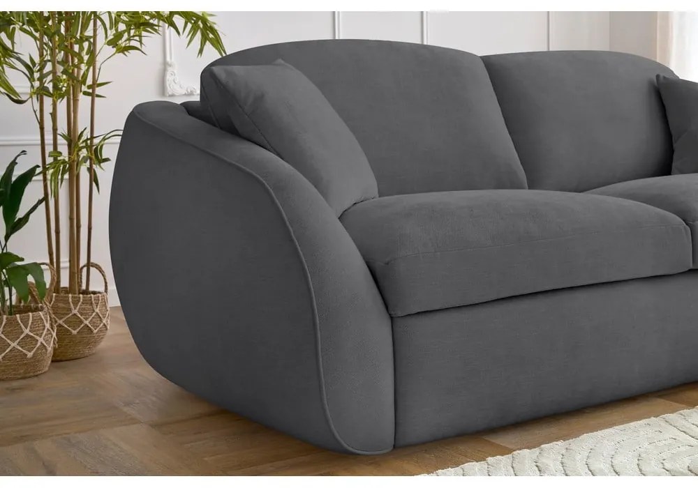 Canapea gri închis extensibilă 235 cm Cezanne – Bobochic Paris