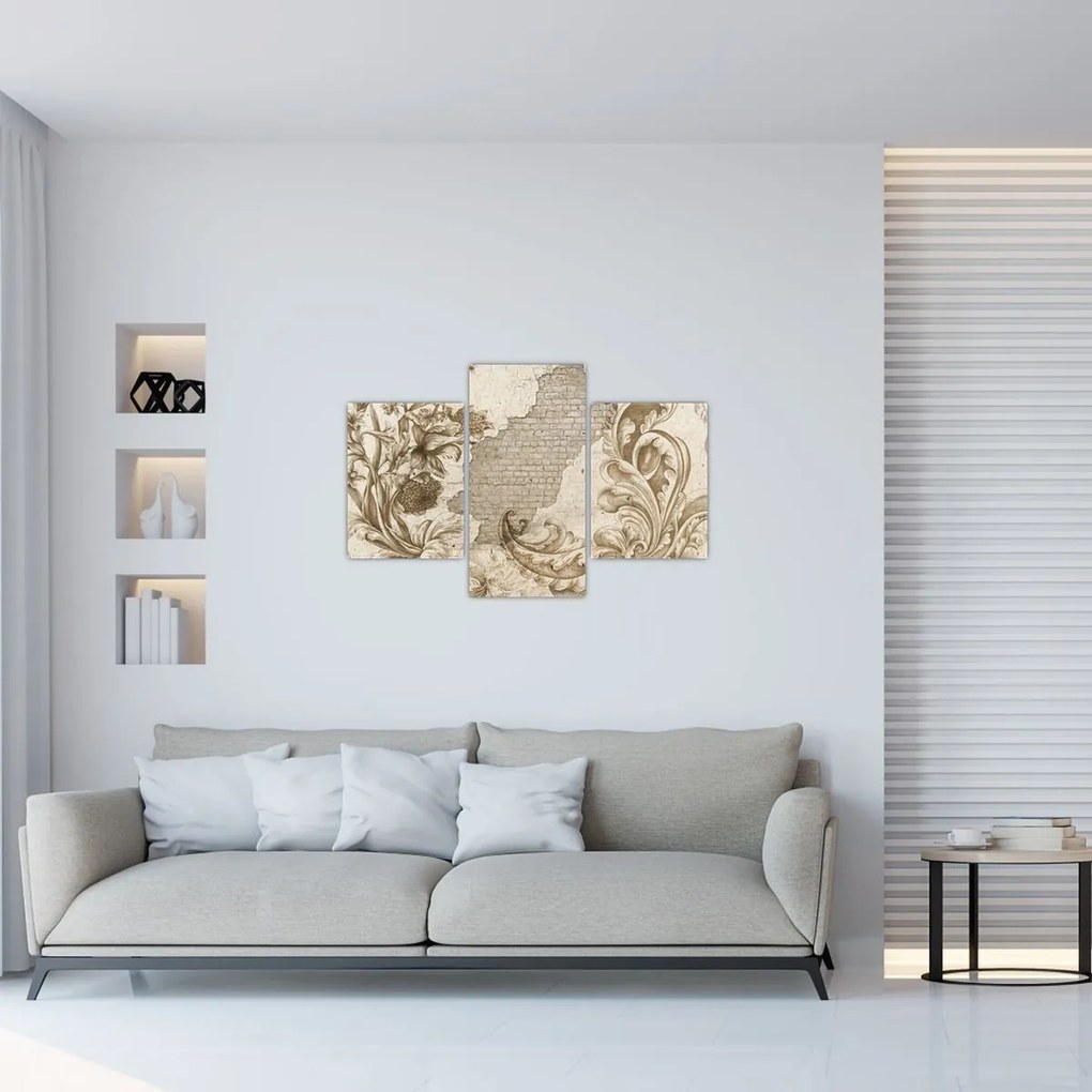 Tablou - Perete cu flori (90x60 cm)