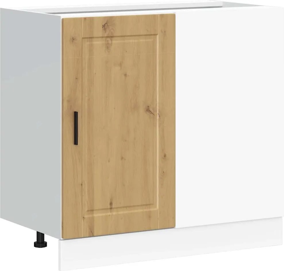 vidaXL Dulap de bază de bucătărie „Porto” din lemn de stejar artizanal