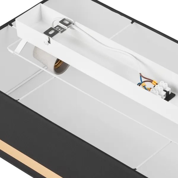 Plafonieră SIRJA SQUARE STRIPE 2xE27/15W/230V negru/auriu